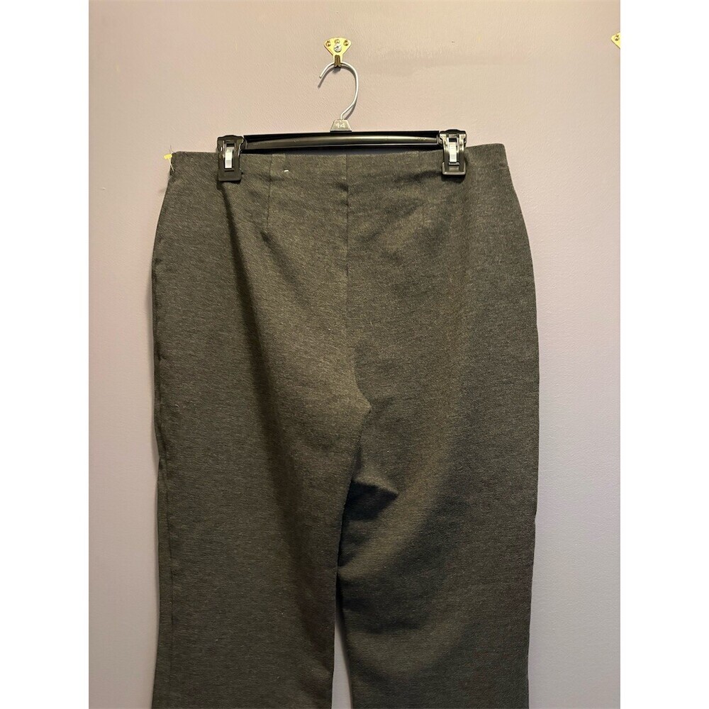 Liz Claiborne Alexis Pants Womens Size L Gray Pull-On Stretch Straight Leg - Picture 6 of 9